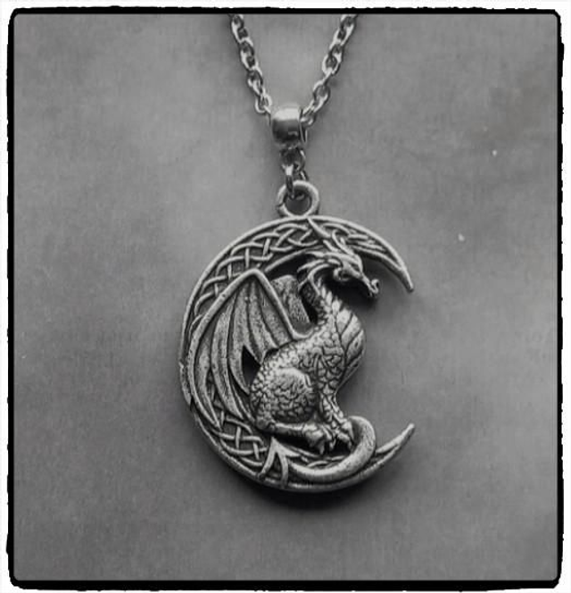 Dragon and Moon Necklace 