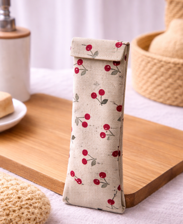 Pochette à brosse à dents imperméable modèle « cerises 1 »