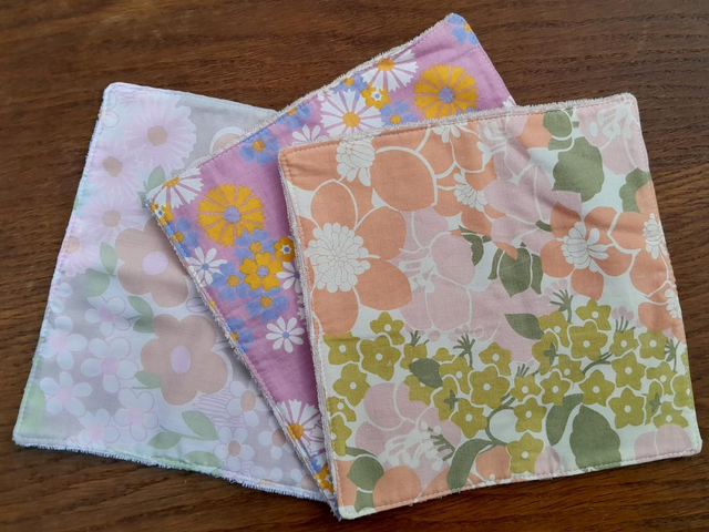 Lot de 3 essuie-tout roses