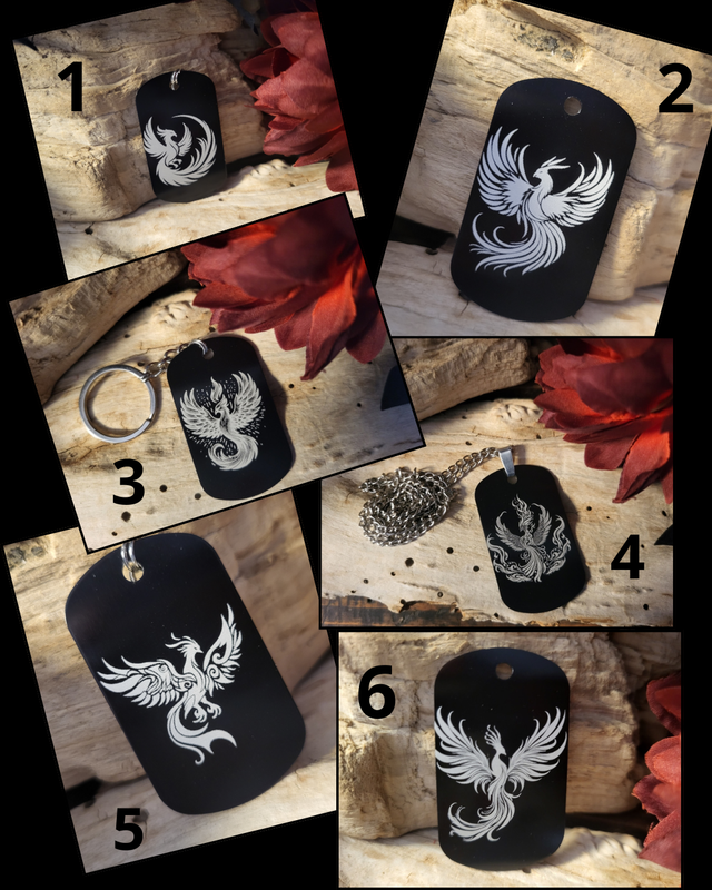 Médailles en Métal Noir &quot;Néo Phenix&quot;