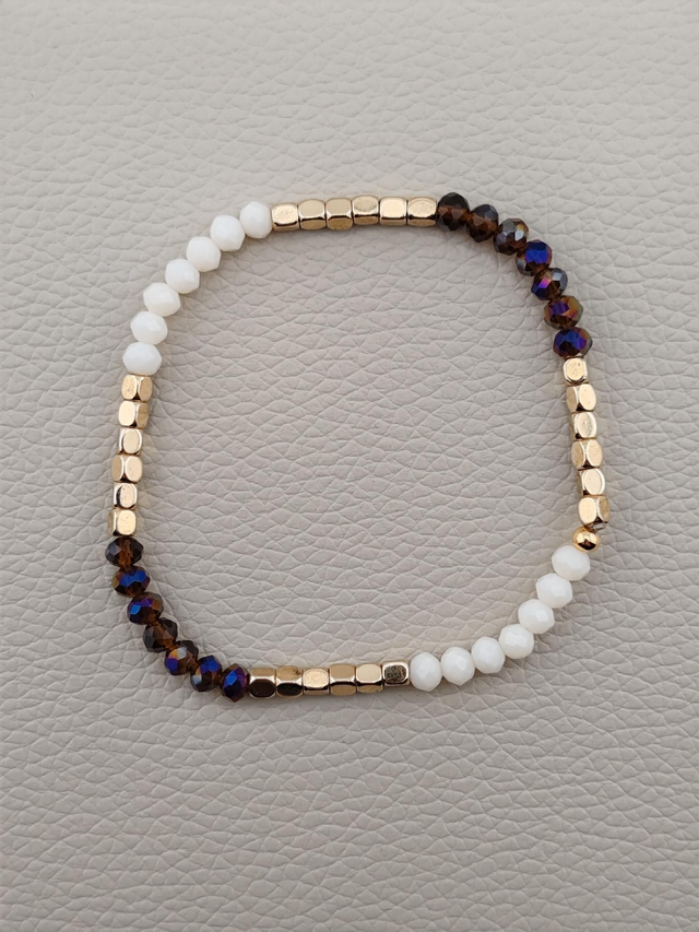 Amazir - Bracelet Violine et Blanc