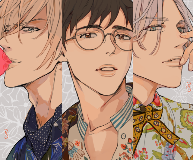 YURI ON ICE 'COVER' PEARL POSTCARDS [SET]