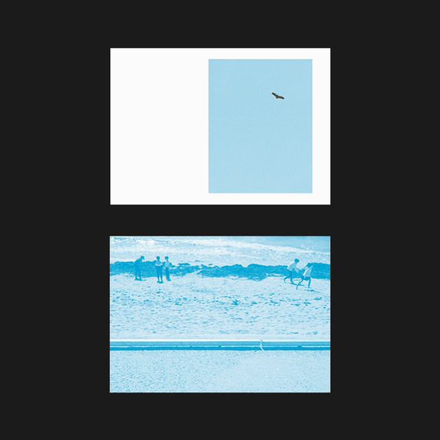 Carte A6 (ocre rougeâtre métallique et bleu fluo)