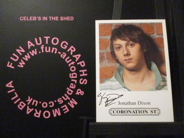 Jonathan Dixon (Jonny Dixon) Original Coronation Street Pre-Print Cast Card