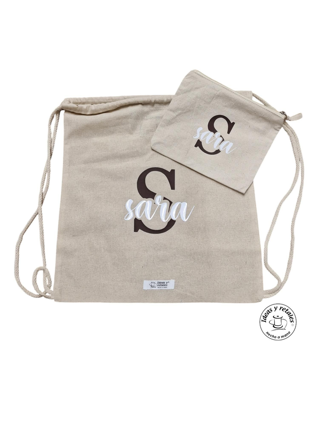 Mochila cuerdas algodón Vinilo textil 