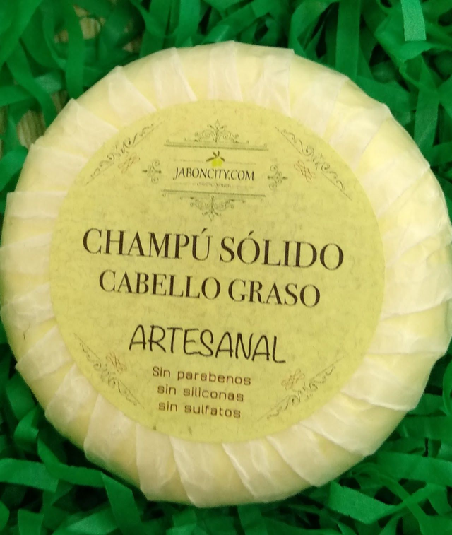 Champú sólido para cabello graso