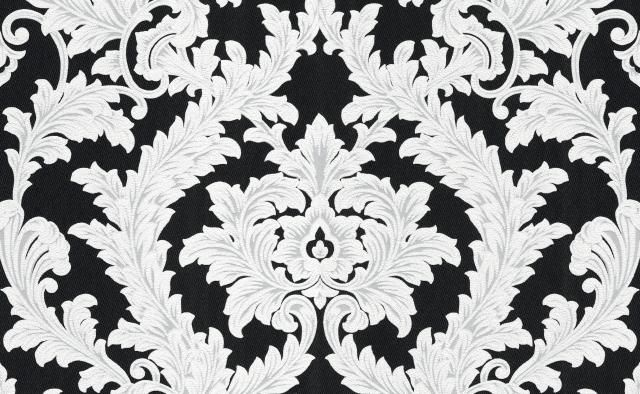 Black &amp; White Damask - Erismann - 10159-15