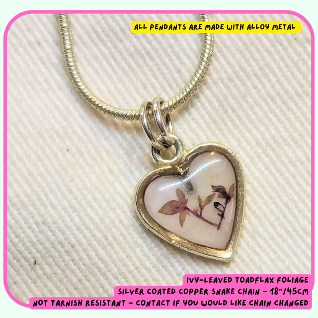 Heart Pendant | Necklace | Real Flower Pendants