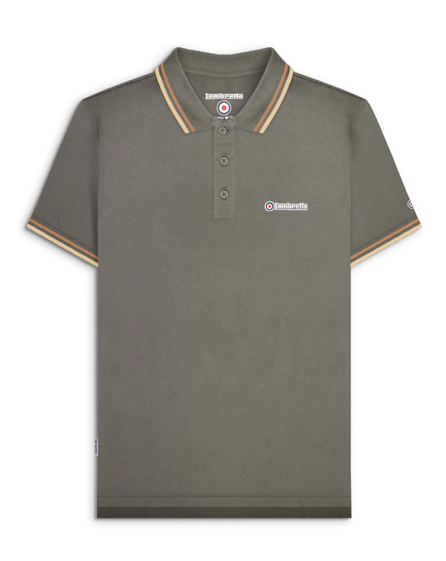 SS1608 Lambretta Twin Tipped Polo - Granite 
