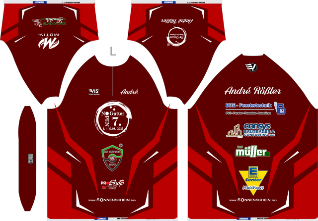 No Gutter Open Shirt 2025 - LONG LIFE(auch mit Namen) Red Design