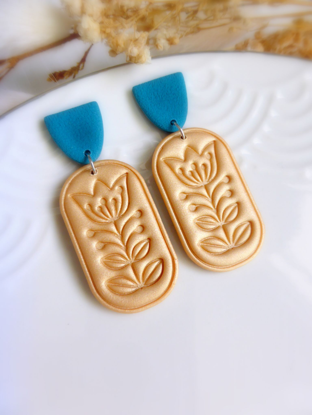 Boucles d&#039;oreilles ovales - Flore des sables