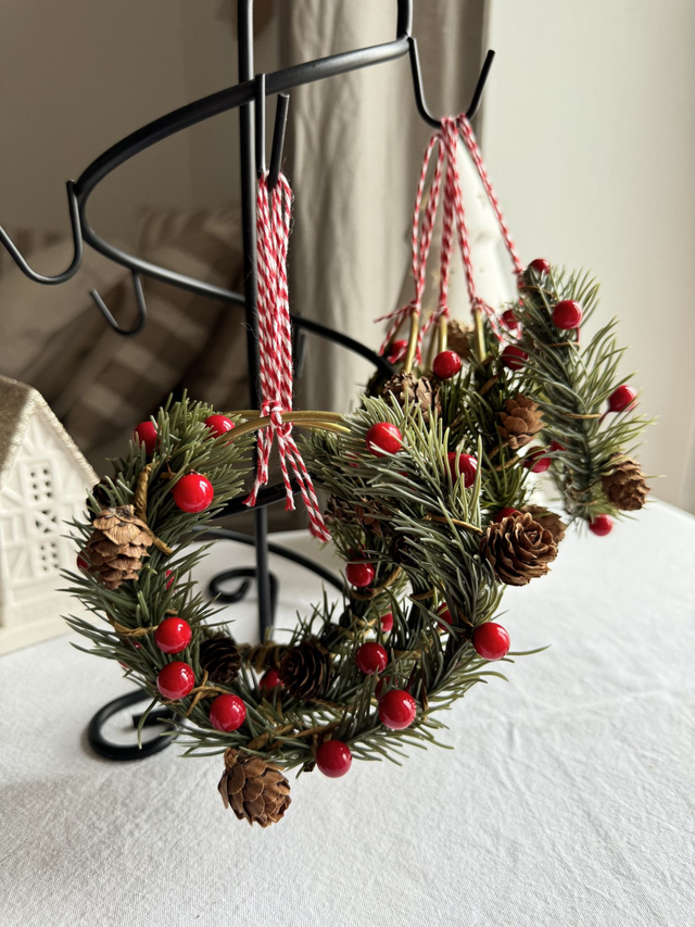 Mini couronne de Noël pour ornement sapin