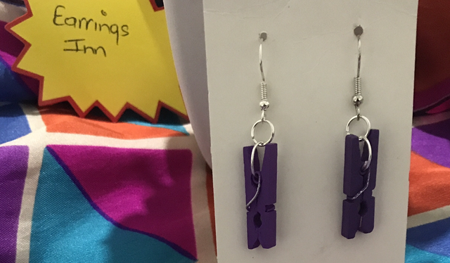 Wood Dangling Earrings-SWDE47