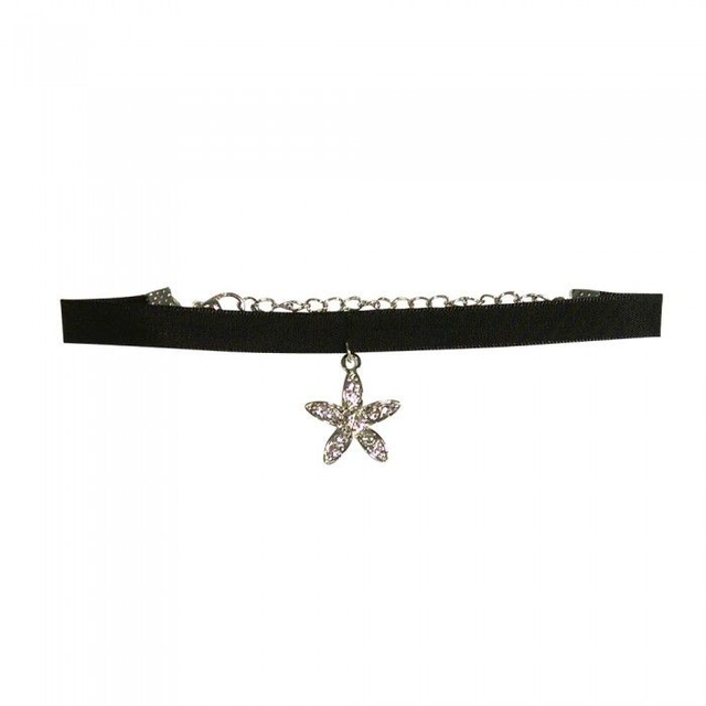Crystal flower choker