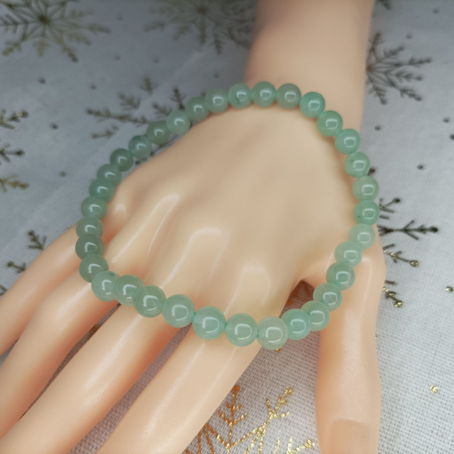 Aventurine Verte / Bracelet Boules de 6 mm / Rondes et Polies en Pierres Naturelles