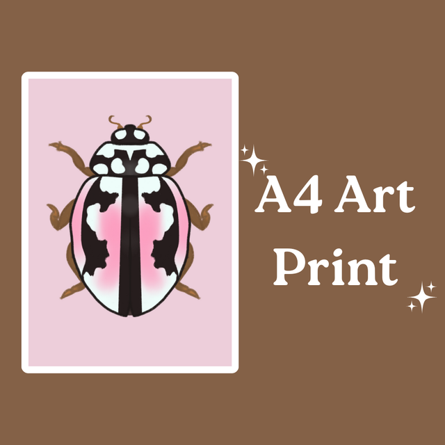 Lipstick Ladybird A4 Print