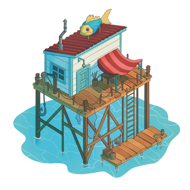 Print - Cabane de pêche