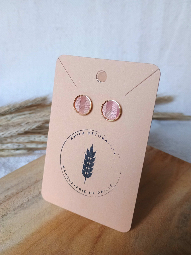 Boucles d'oreilles CLOUS Chevron Nude