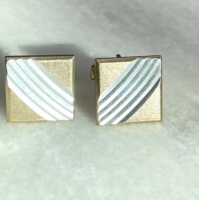 Manschettenknöpfe Gold Silber 