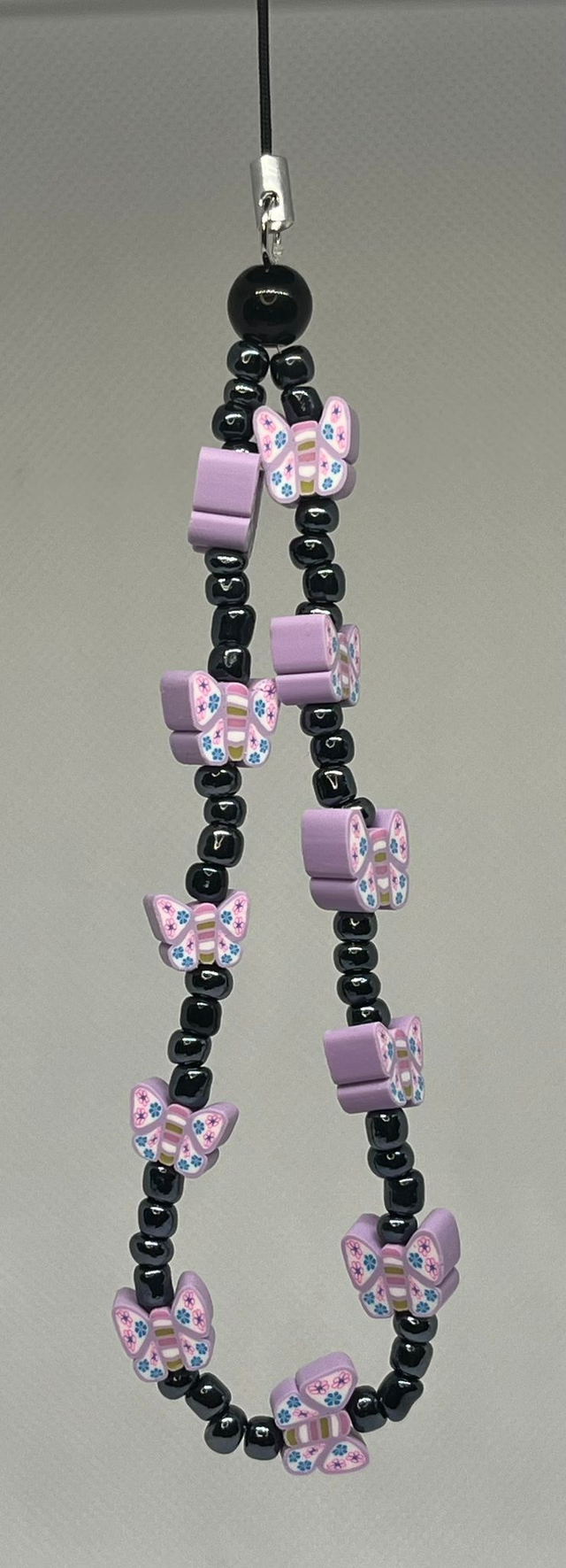 Bijou de téléphone Papillons  - Perles rocailles