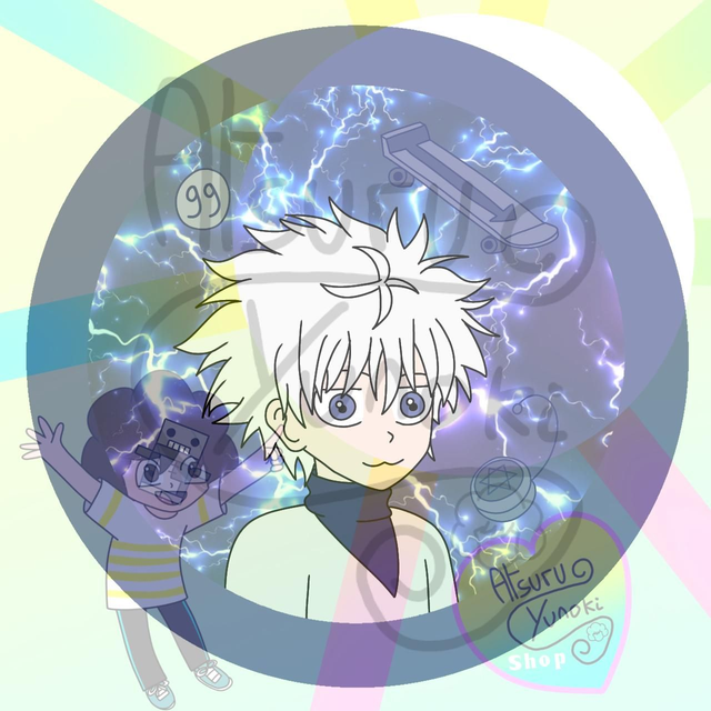 Killua / Rainbow Badges / Serie 11 / Hunter x Hunter / (Design by Atsuru_Yunoki (me) )