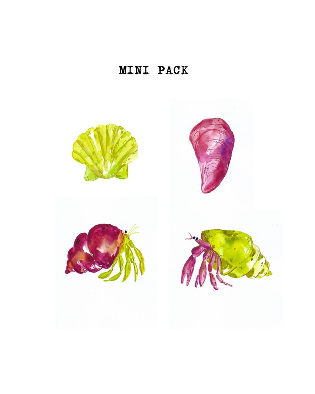 Mini pack de stickers bord de mer 