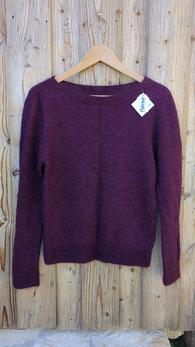 Pull femme col bateau