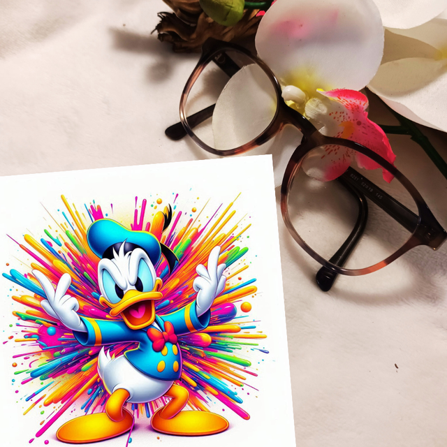 Chiffon Microfibre Donald Duck
