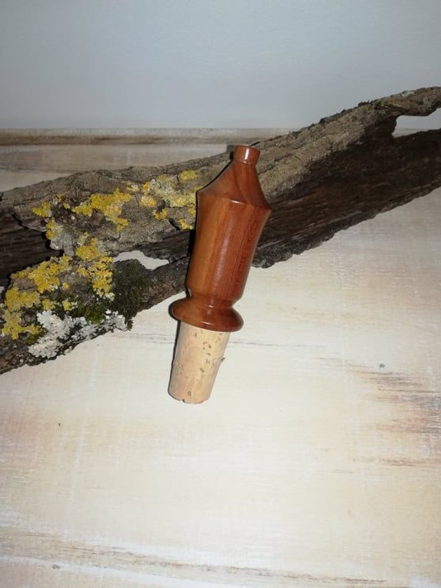 Bouchon de bouteille en forme de bouteille, bois d'arbre fruitier