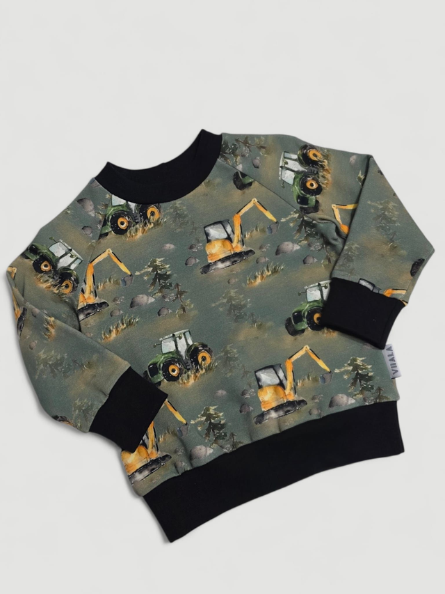 Collegepaita TYÖKONEET, HAVUN VIHREÄ