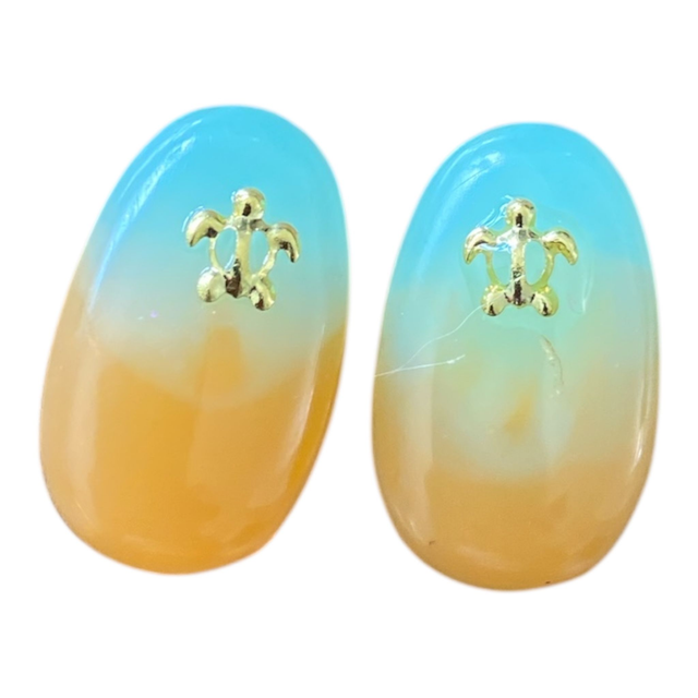 Boucle d'oreilles à clip tortue de mer