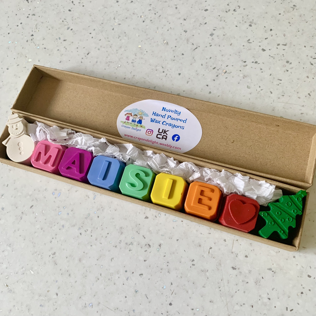 Personalised Christmas Wax Crayon Box 