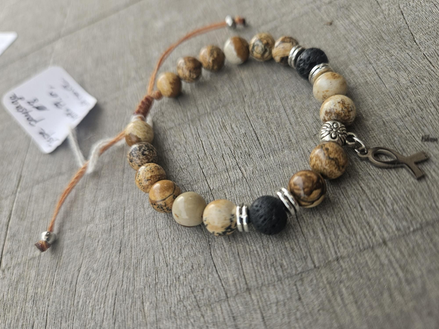 Bracelet jaspe paysage