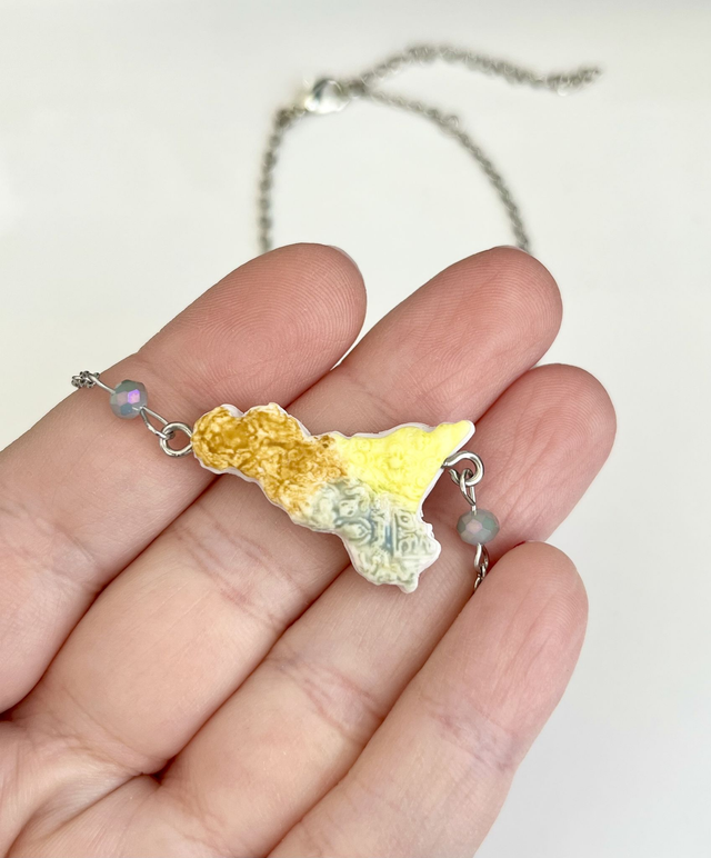 Collana Girocollo Sicilia con Maioliche in rilievo