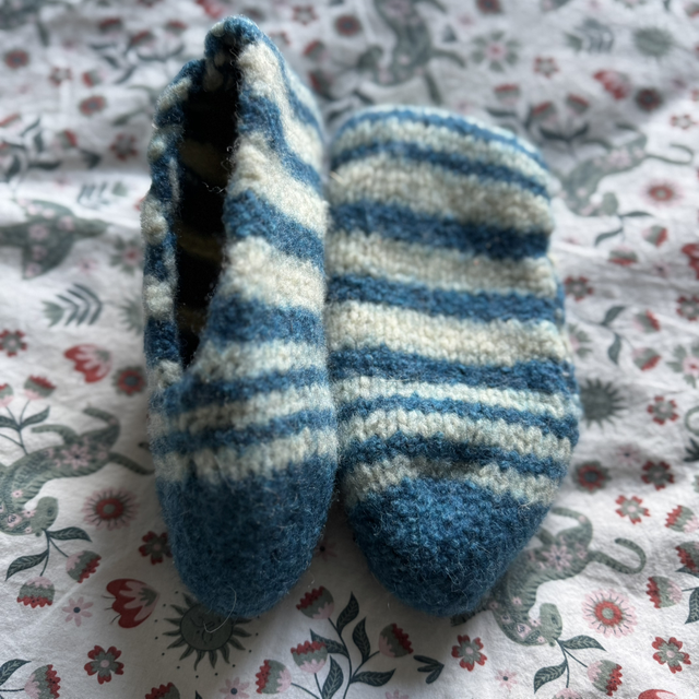 Chaussons en laine feutrée 