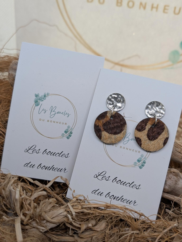 Boucles d'oreilles Anti Gaspi léopard ag121