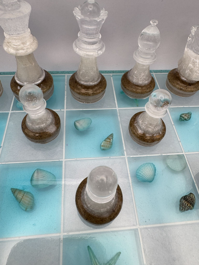 Ocean Tides Resin Chess Set