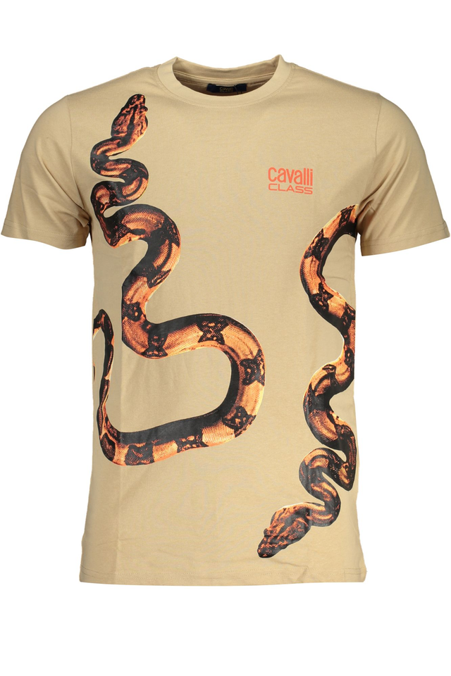 CAVALLI CLASS T-SHIRT MANICHE CORTE UOMO BEIGE