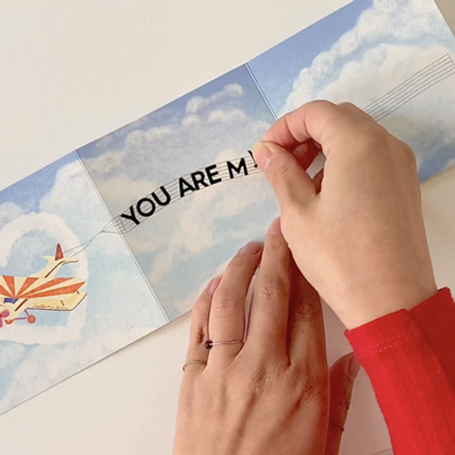 Airplane message DIY greetingcard