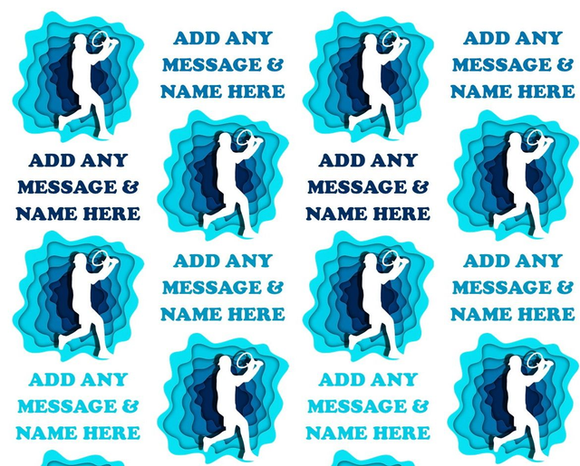 Tennis personalised gift wrapping paper