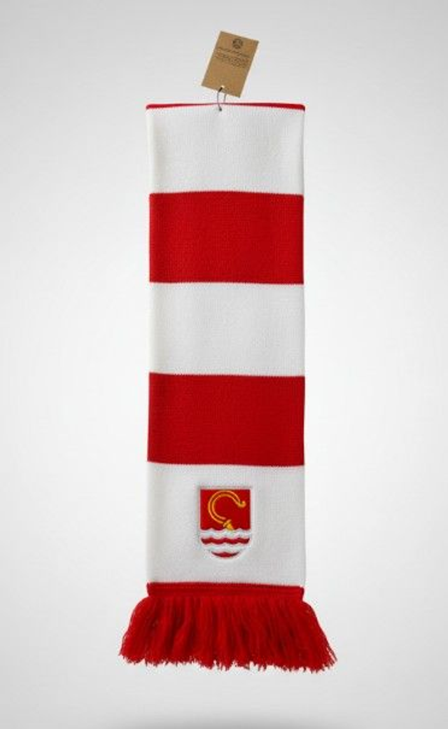 Emblem Red/White Bar Scarf
