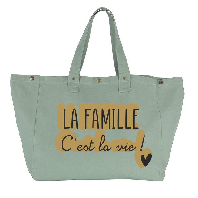 Sac de shopping "La famille, c'est la vie"