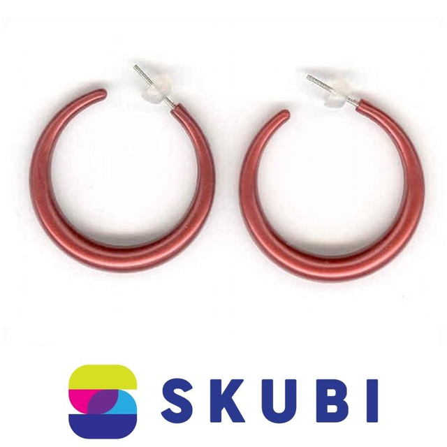 RETRO NÁUŠNICE PLASTOVÉ - KRUHY - 3 CM (č. 96)