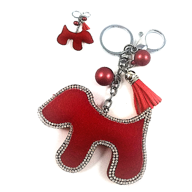 Bijou de sac/Porte-clés Chien &amp; Strass (081)