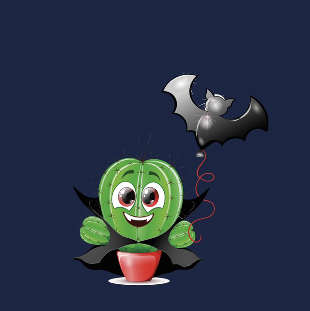 Jersey Panel 50x50 dracula Kaktus 