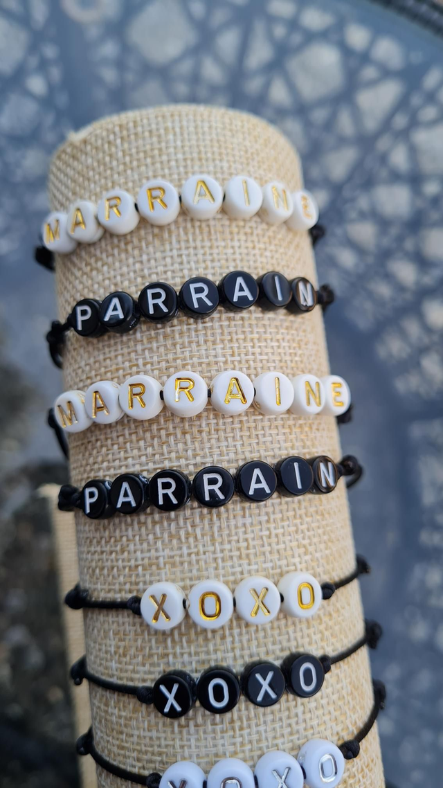 Bracelet réglable Marraine/Parrain 