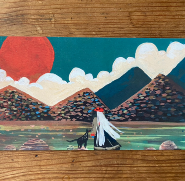 CARTE ENVELOPPE LA MAGICIENNE 