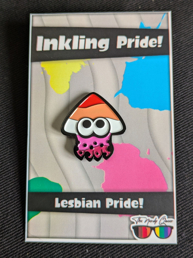 Splatoon Lesbian Pride Inkling Soft Enamel Pin Badge
