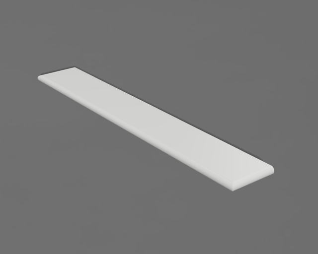 White Solid Surface Window Sill with Return Ends