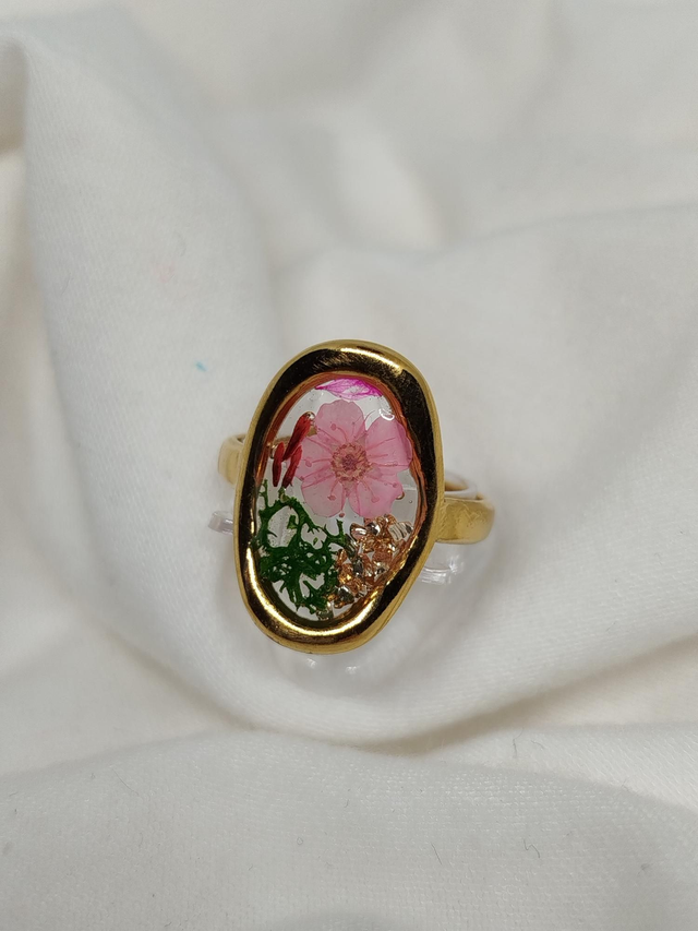 Bague Oriane coloris rose 